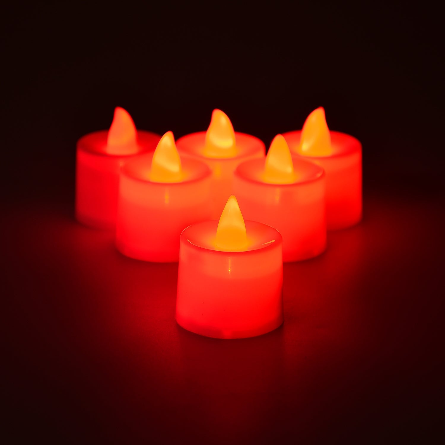 6633 Red Flameless LED Tealights, Smokeless Plastic Decorative Candles - Led Tea Light Candle For Home Decoration (Pack Of 24) DeoDap 6633 Red Flameless LED Tealights, Smokeless Plastic Decorative Candles - Led Tea Light Candle For Home Decoration (Pack Of 24) DeoDap